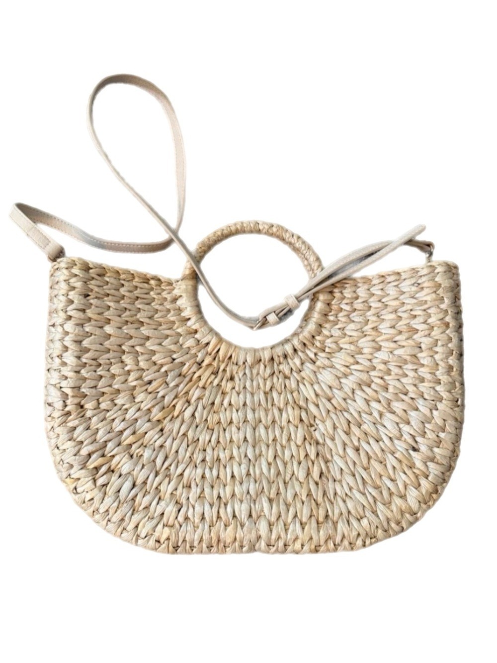 LC Lauren Conrad Cream Woven Straw Crossbody Bag - Picture 3 of 10